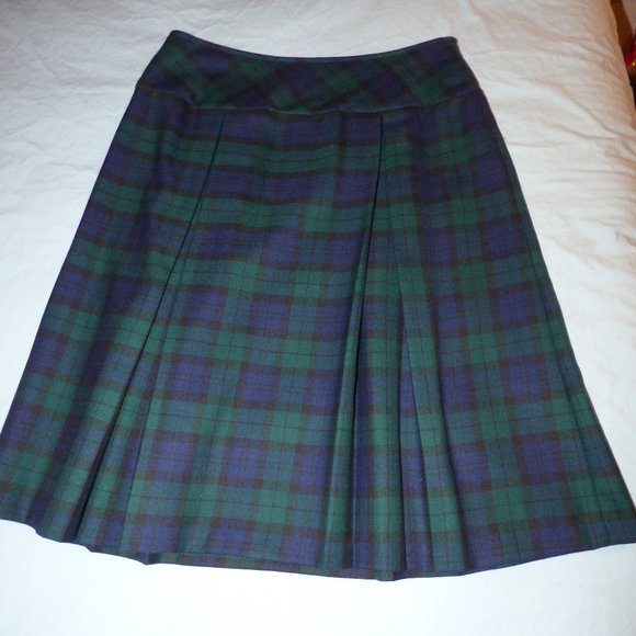Green / blue / black check Pendleton skirt US10 - Picture 1 of 8